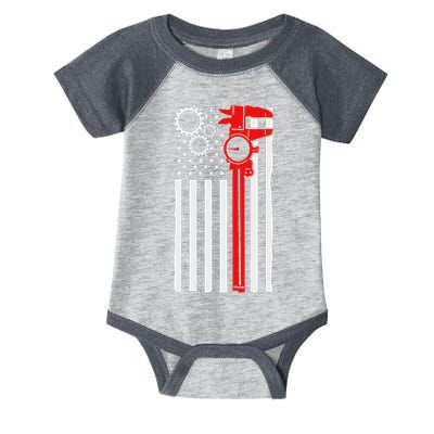 Machinist Flag Tools Cnc Machine Operator Machining Infant Baby Jersey Bodysuit