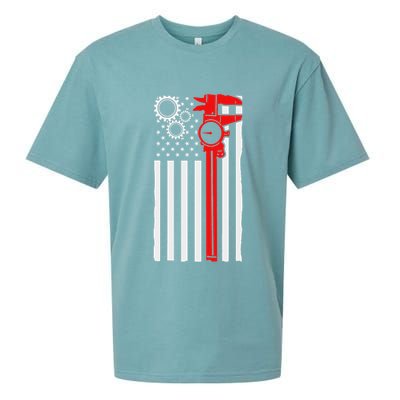 Machinist Flag Tools Cnc Machine Operator Machining Sueded Cloud Jersey T-Shirt