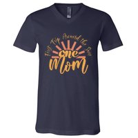 My First Trip Around The Sun Fall 1st Birthday Mom V-Neck T-Shirt