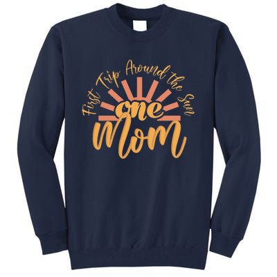 My First Trip Around The Sun Fall 1st Birthday Mom Tall Sweatshirt