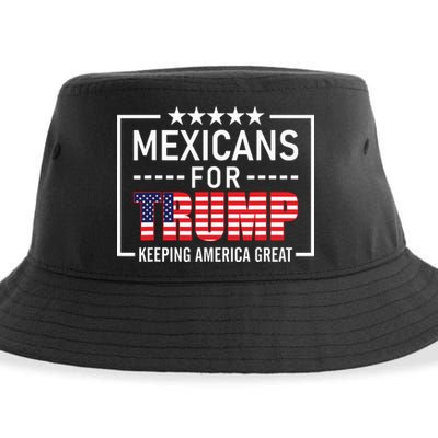 Mexicans For Trump Hispanic Conservative Gift Trump 2024 Sustainable Bucket Hat