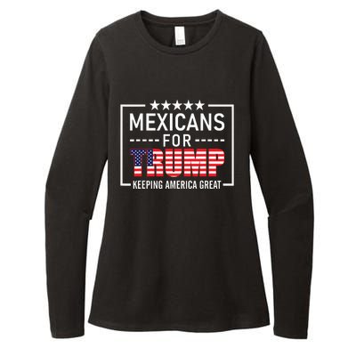 Mexicans For Trump Hispanic Conservative Gift Trump 2024 Womens CVC Long Sleeve Shirt