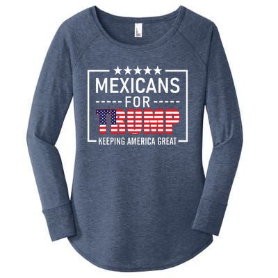 Mexicans For Trump Hispanic Conservative Gift Trump 2024 Women's Perfect Tri Tunic Long Sleeve Shirt