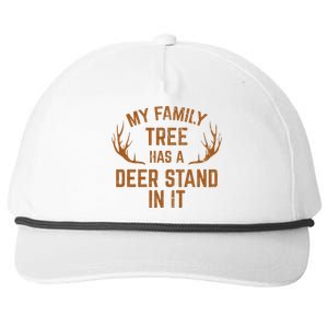 My Family Tree Has A Deer Stand In It Hunting Snapback Five-Panel Rope Hat