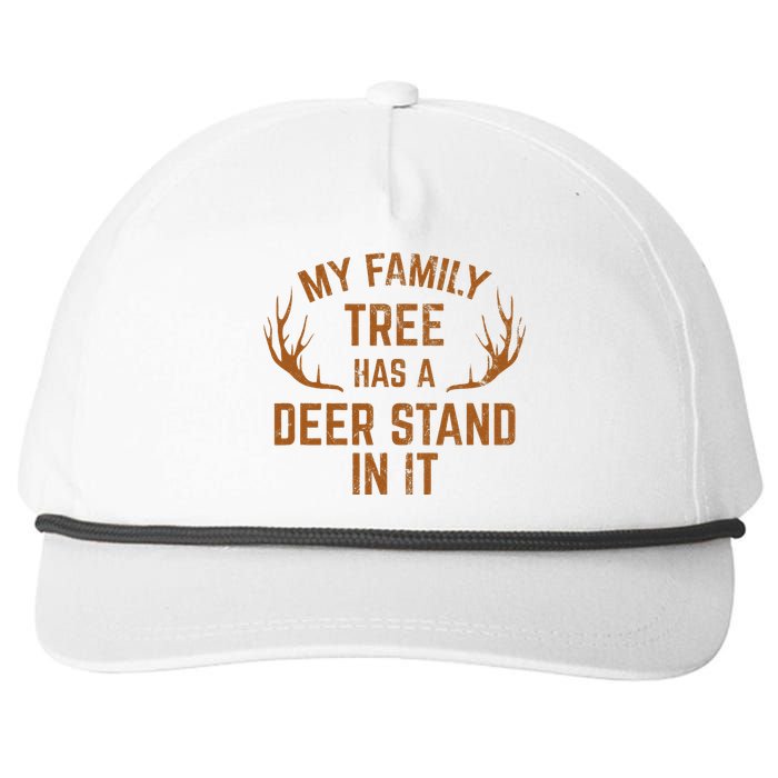 My Family Tree Has A Deer Stand In It Hunting Snapback Five-Panel Rope Hat