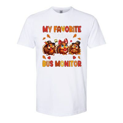 My Favorite Turkeys Call Me Bus Monitor Funny Thanksgiving Softstyle® CVC T-Shirt