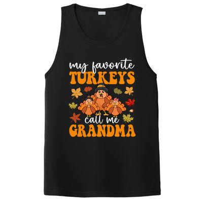 My Favorite Turkeys Call Me Grandma Family Thanksgiving Gift PosiCharge Competitor Tank