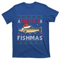 Merry Fishmas Trout Fish Ugly Christmas Funny Fishing Gift T-Shirt