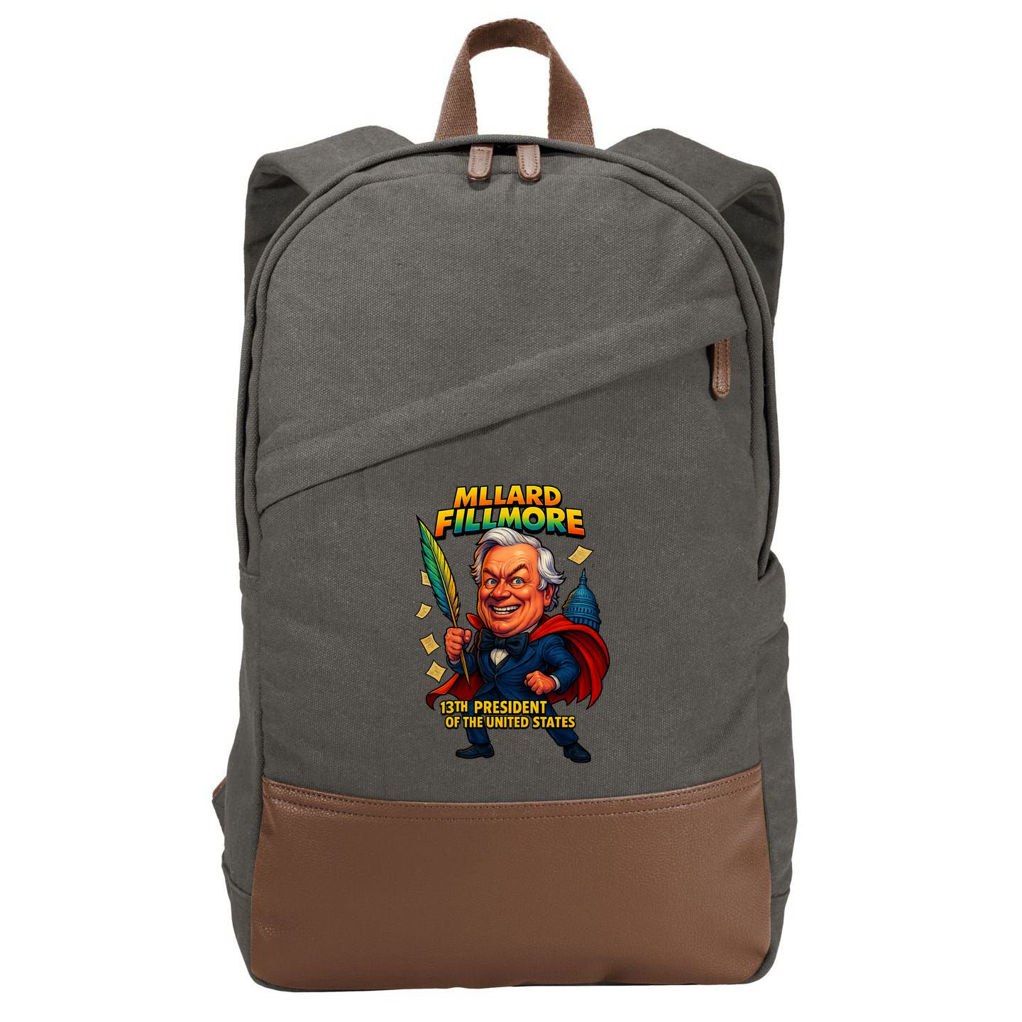 Millard Fillmore The Presidential Chronicles  Cotton Canvas Backpack