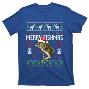 Merry Fishmas Ugly Christmas Funny Angler Fishing Meaningful Gift T-Shirt