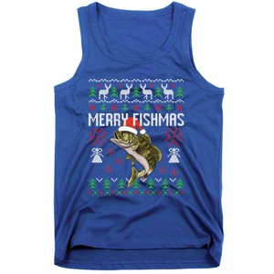 Merry Fishmas Ugly Christmas Funny Angler Fishing Meaningful Gift Tank Top