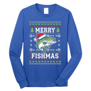 Merry Fishmas Ugly Fishing Christmas Bass Fish Pajama Funny Gift Great Gift Long Sleeve Shirt