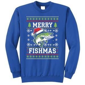 Merry Fishmas Ugly Fishing Christmas Bass Fish Pajama Funny Gift Great Gift Sweatshirt