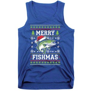 Merry Fishmas Ugly Fishing Christmas Bass Fish Pajama Funny Gift Great Gift Tank Top