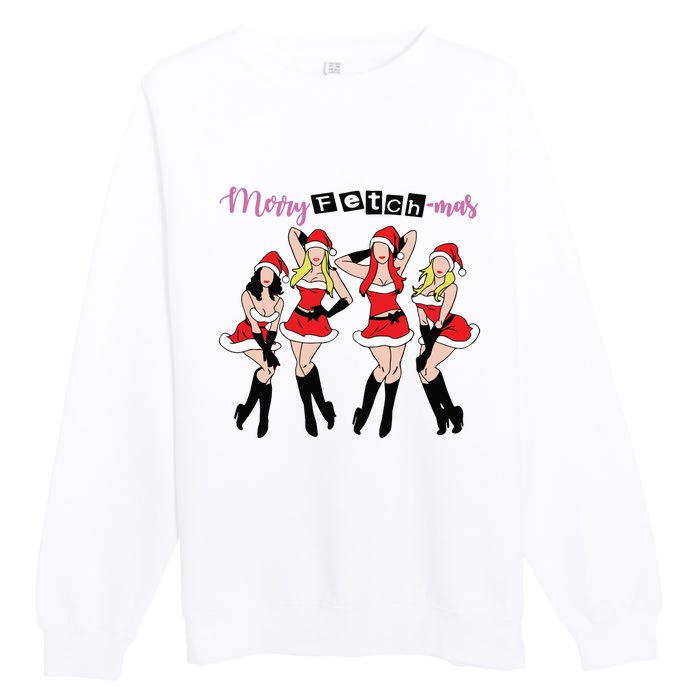 Merry Fetchmas Ugly Christmas Funny Xmas Premium Crewneck Sweatshirt