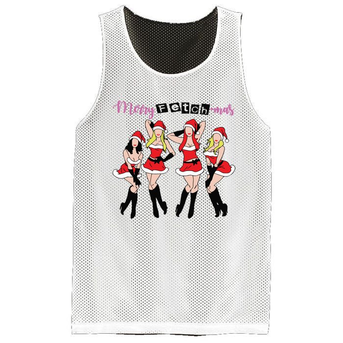 Merry Fetchmas Ugly Christmas Funny Xmas Mesh Reversible Basketball Jersey Tank