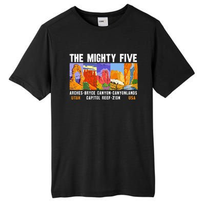 Mighty Five Utah National Parks Distressed Vintage Tall Fusion ChromaSoft Performance T-Shirt