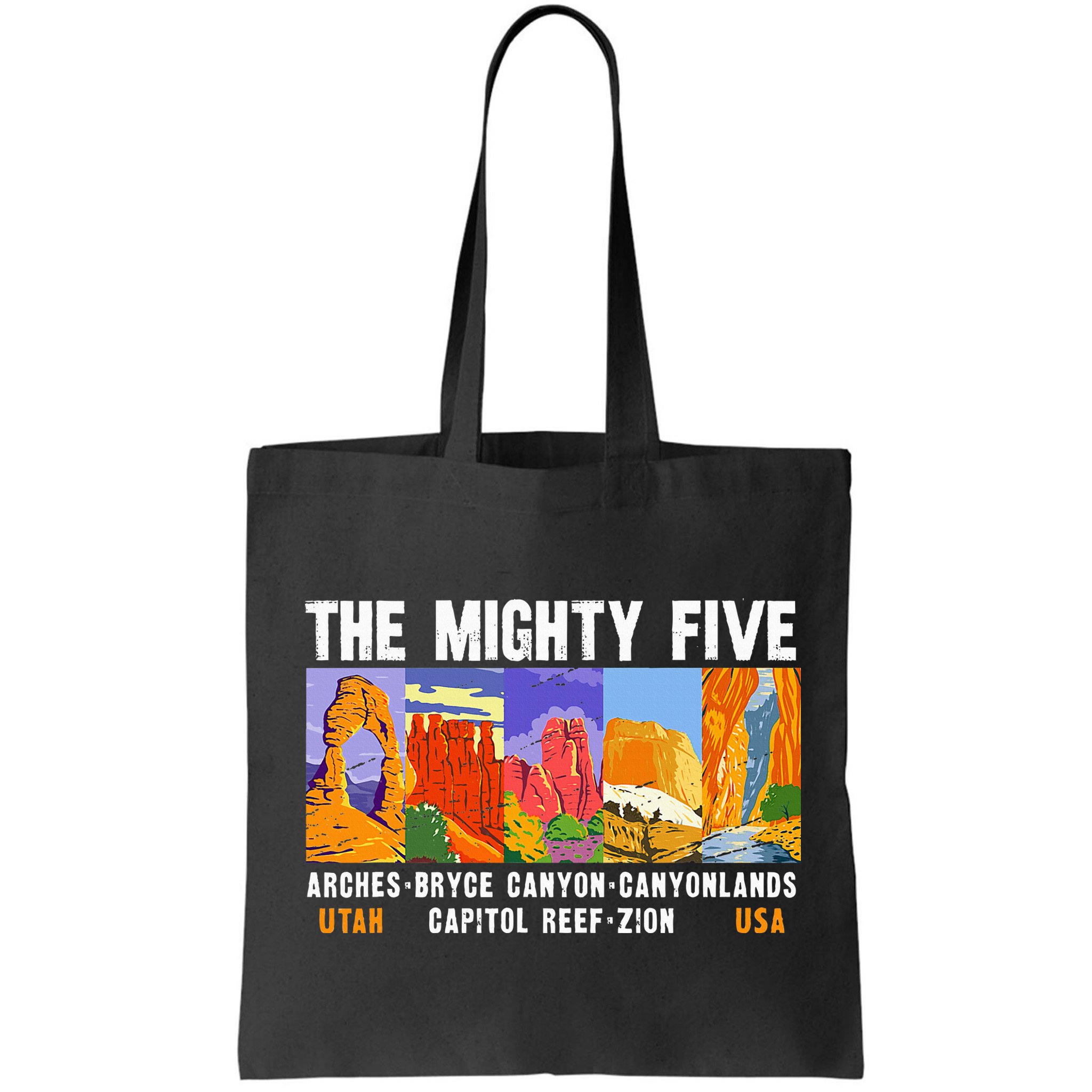Mighty Five Utah National Parks Distressed Vintage Bag