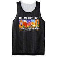 Mighty Five Utah National Parks Distressed Vintage Mesh Reversible Basketball Jersey Tank