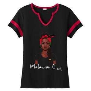 Malawian Flag Uniform Souvenirs Products Woman Malawi Ladies Halftime Notch Neck Tee