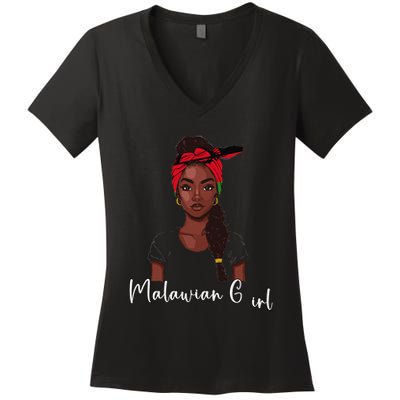 Malawian Flag Uniform Souvenirs Products Woman Malawi Women's V-Neck T-Shirt