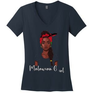 Malawian Flag Uniform Souvenirs Products Woman Malawi Women's V-Neck T-Shirt