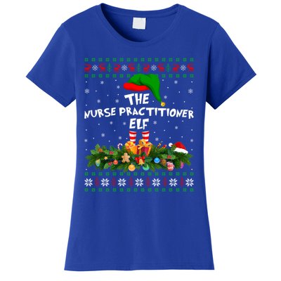 Matching Family Ugly The Nurse Practitioner Elf Christmas Cool Gift Women's T-Shirt