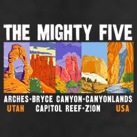 Mighty Five Utah National Parks Distressed Vintage Great Gift Hat