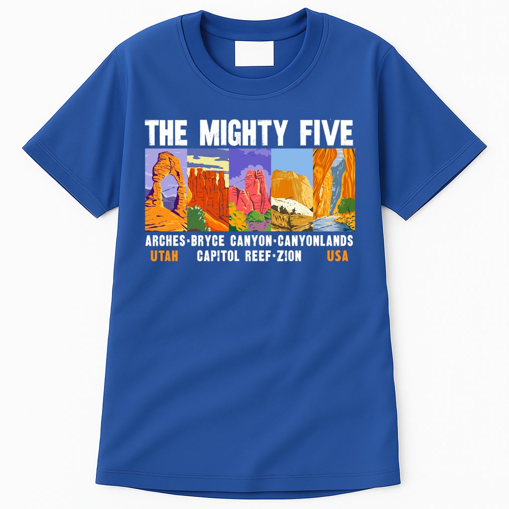 Mighty Five Utah National Parks Distressed Vintage Great Gift Tall T-Shirt