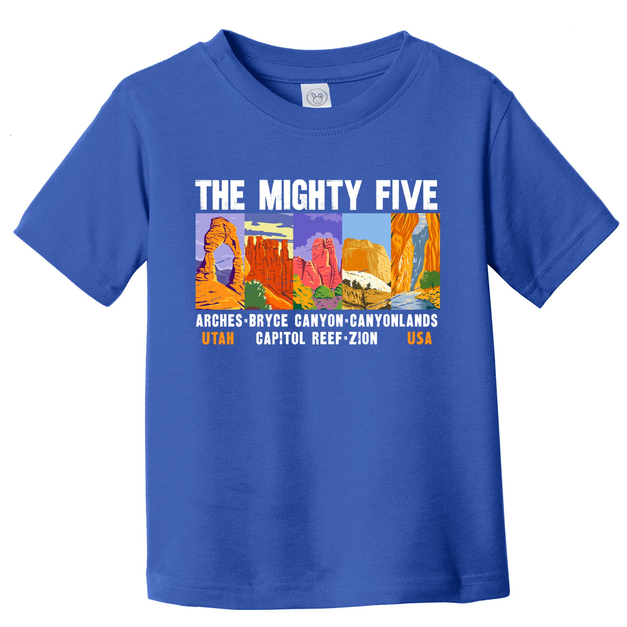 Mighty Five Utah National Parks Distressed Vintage Great Gift Toddler T-Shirt