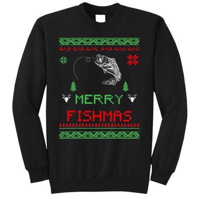 Merry Fishmas Ugly Fishing Christmas Sweatshirt