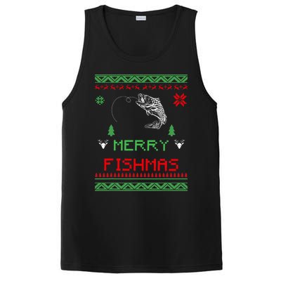 Merry Fishmas Ugly Fishing Christmas PosiCharge Competitor Tank