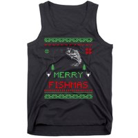 Merry Fishmas Ugly Fishing Christmas Tank Top