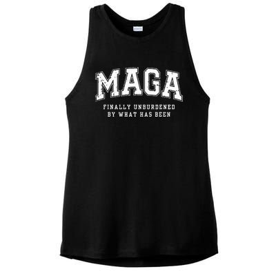 Maga Finally Unburdened By What Has Been Ladies PosiCharge Tri-Blend Wicking Tank