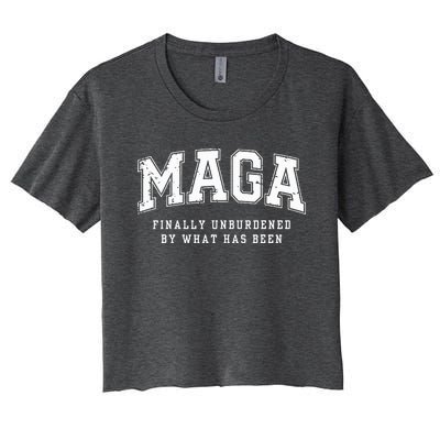 Maga Finally Unburdened By What Has Been Women's Crop Top Tee