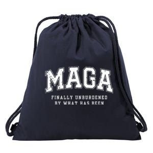 Maga Finally Unburdened By What Has Been Drawstring Bag