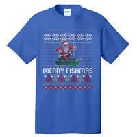 Merry Fishmas Ugly Christmas Design Gift Tall T-Shirt