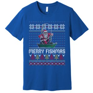 Merry Fishmas Ugly Christmas Design Gift Premium T-Shirt