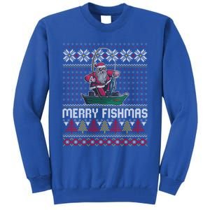 Merry Fishmas Ugly Christmas Design Gift Tall Sweatshirt