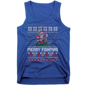 Merry Fishmas Ugly Christmas Design Gift Tank Top