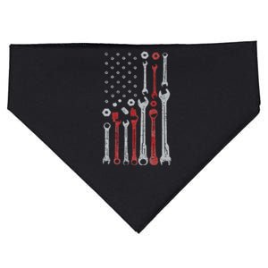 Mechanic Flag Usa American Patriotic Flag Car USA-Made Doggie Bandana