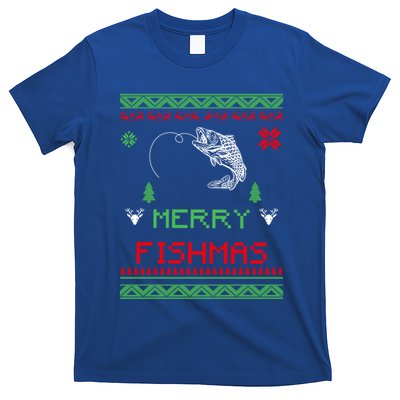 Merry Fishmas Ugly Fishing Christmas Gift T-Shirt
