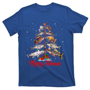 Merry Fishmas Ugly Xmas Lights Fish Fishing Christmas Tree Meaningful Gift T-Shirt