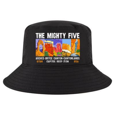 Mighty Five Utah National Parks Distressed Cool Comfort Performance Bucket Hat