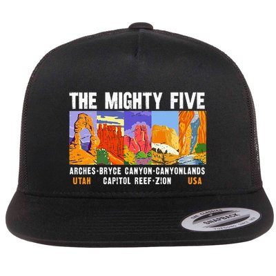 Mighty Five Utah National Parks Distressed Flatbill Hat