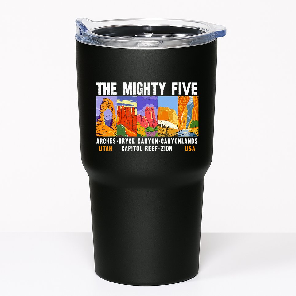 Mighty Five Utah National Parks Distressed Tumbler