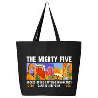 Mighty Five Utah National Parks Distressed 25L Jumbo Tote