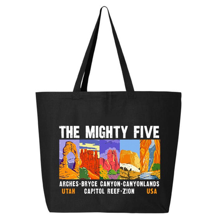 Mighty Five Utah National Parks Distressed 25L Jumbo Tote