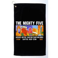 Mighty Five Utah National Parks Distressed Golf Towel