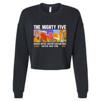 Mighty Five Utah National Parks Distressed Cropped Pullover Crew